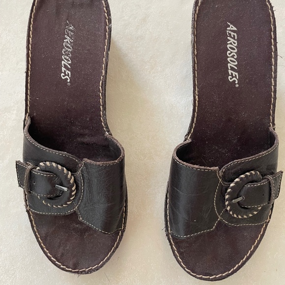 Slide on Wedge Sandles - Picture 2 of 4